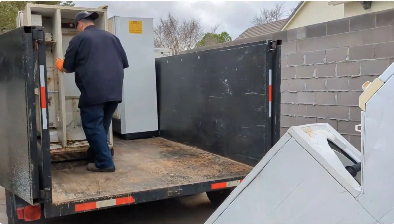 Furniture removal in action — Peoria IL crew at work
