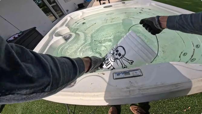 Hot tub removal in action — Peoria IL junk removal crew